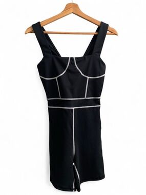 NWT WeWoreWhat Black Corset Bodysuit size extra small